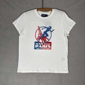 NWT Polo Ralph Lauren Women's Size L T Shirt Team USA 2024 Paris Running Patriot